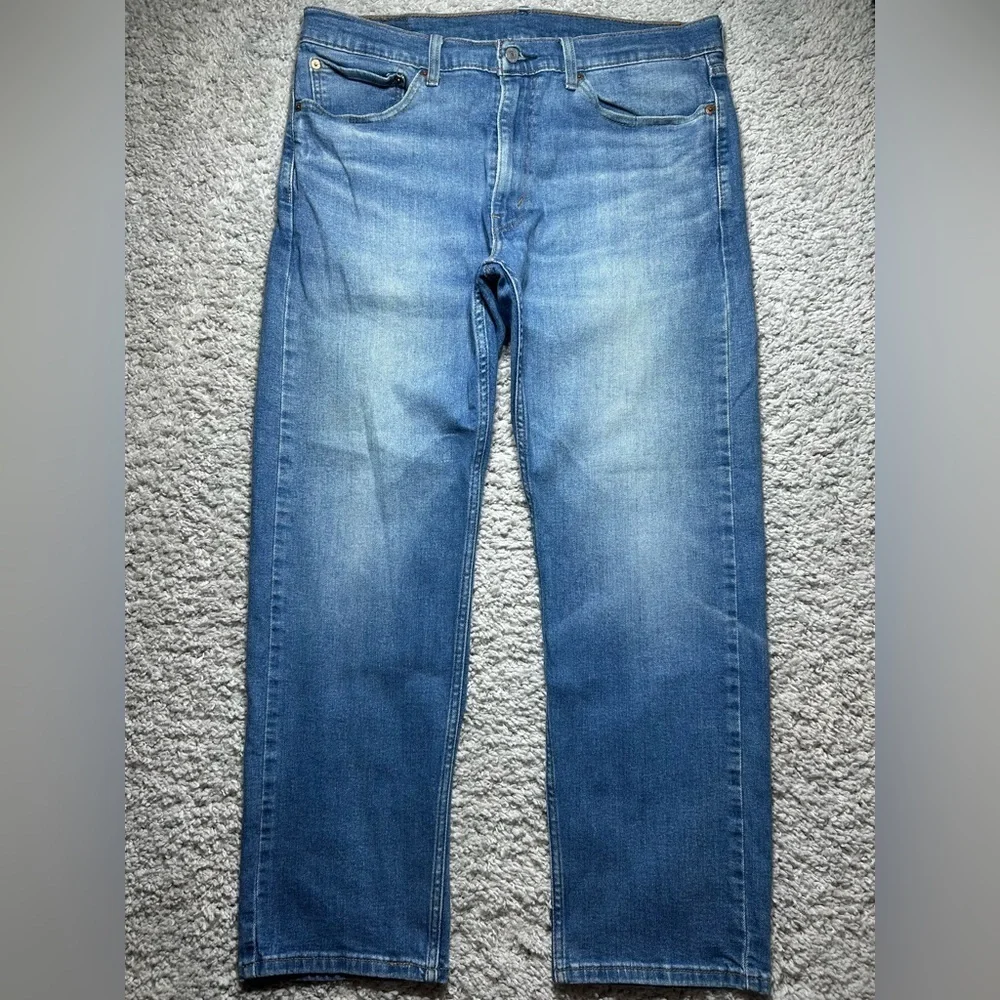 Levi's Jeans Mens 36 x 30 505 Straight Classic Casual Denim Everyday Basic Blue